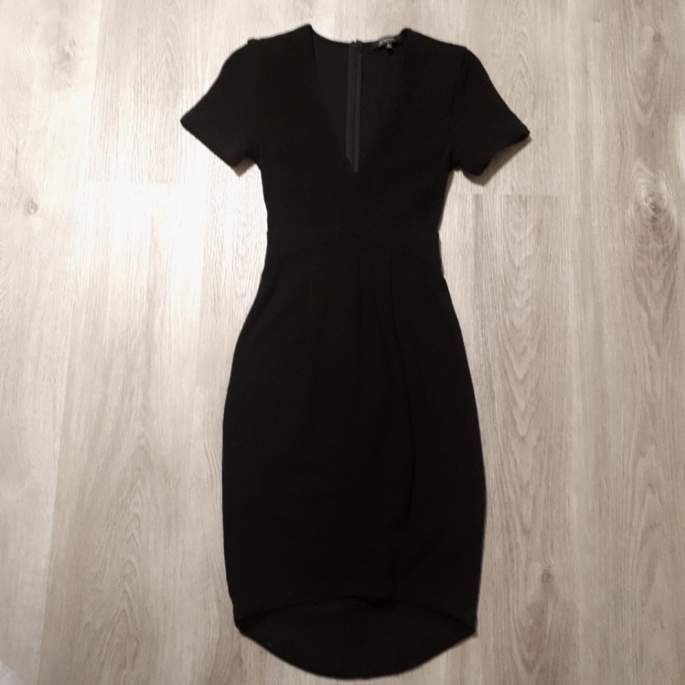 Babaton v-neck fitted dress